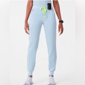 FIGS Zamora Jogger Size Large Petite Open Skies Blue 🤍🩵🤍